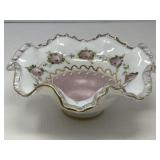 Fenton Charlleton Rose Ruffled Bon Bon Bowl
