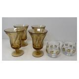 Libbey Cream and Sugar Set and Fostoria Glasses