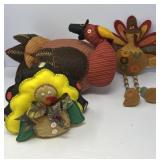 Three Cloth Turkeys