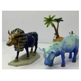 Two Cow Parade Figurines