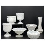 Assorted Milk Glass