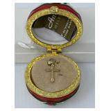 14K Gold Cross in Ornament Gift Box