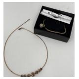 Sterling Times Square Bracelet, Omega Necklace