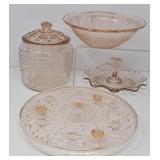 Pink Depression Glass Collection