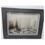 Framed Double Layer Picture of Manhattan