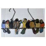 Stained Glass Window Panel of Birds