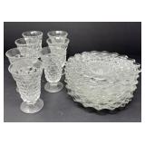 Fostoria American Plates and Footed Goblets