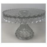 Fostoria American Cubist Pedestal Cake Stand