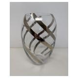 Glass Vase with Metallic Swirls and More
