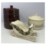 Mc Coy Covered Pot, Sleigh, Cookie Jar