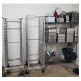 Rolling Racks and Stainless Pans Stewart