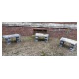 Three Concrete Benches