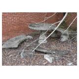Concrete Table with One Bench