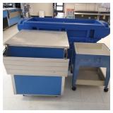 Cambro Blue Ice Bin and Food Service Cart