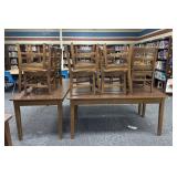 Wooden Library Tables and 18 Chairs Stewart