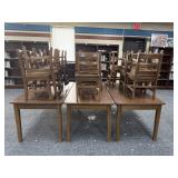 Wooden Library Tables and 17 Chairs Stewart
