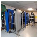 Ten Folding Rollaway Tables