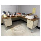 Office Desk and Supplies