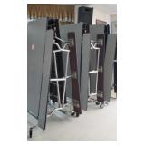 Three Uniframe Folding Rollaway Cafeteria Tables