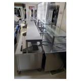Five Food Service Stainless Carts