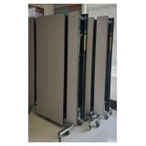 Three CafeWay Folding Rollaway Cafeteria Tables