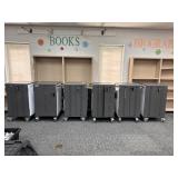 Six  Ergotron Mobile Charging and Storage Carts