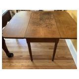 Antique Spiral Legged Drop Leaf Table
