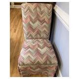 Chevron Patterned Slipper Chair