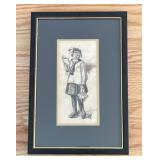 Robinson,Hazel Girl with a Doll Charcoal