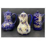 Cobalt Blue Porcelain Chocolate Pots