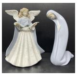 LLADRO Blue and White Angel and Madonna