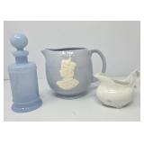 1953 Coronation Pitcher, Blue Perfume Decanter