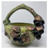 Majolica Style Crown Amphora Austria Fruit Basket