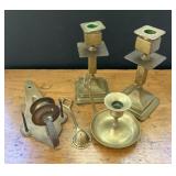 Collection of Vintage  Brass Candleholders