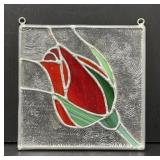 Stained Glass Rose Panel