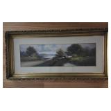 Framed Vintage Coastal Scene Print