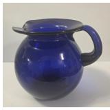 Cobalt Blue Glass Pitcher
