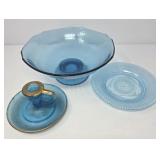 Vintage Stretch Glass Footed Bowl and More