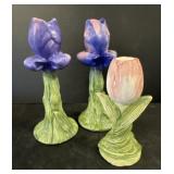 Flower Ceramic Candlesticks