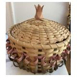 Unique Woven Lidded Basket