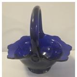 Cobalt Blue Basket Vase