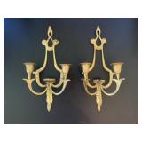 Pair of Brass Wall Sconces