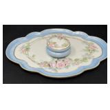 Art Nouveau Pink Rose Vanity Set