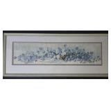 Framed Floral Watercolor Hazel Robinson Signed