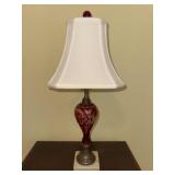 Ruby Red Glass Lamp
