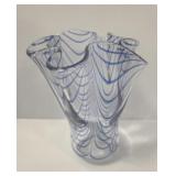 Murano Blue Striped Vase