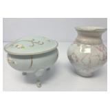 Ceramic Trinket Dish and Vase