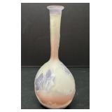 Emile Gallï¿½ Cameo Glass Bud Vase