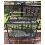 Wrought Iron and Glass Terrarium