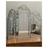 Tri-Fold Venetian Glass Dressing Room Mirror